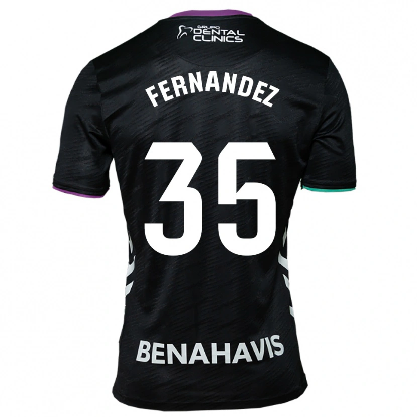 Danxen Kinder Inés Fernández #35 Schwarz Lila Grün Auswärtstrikot Trikot 2025/26 T-Shirt