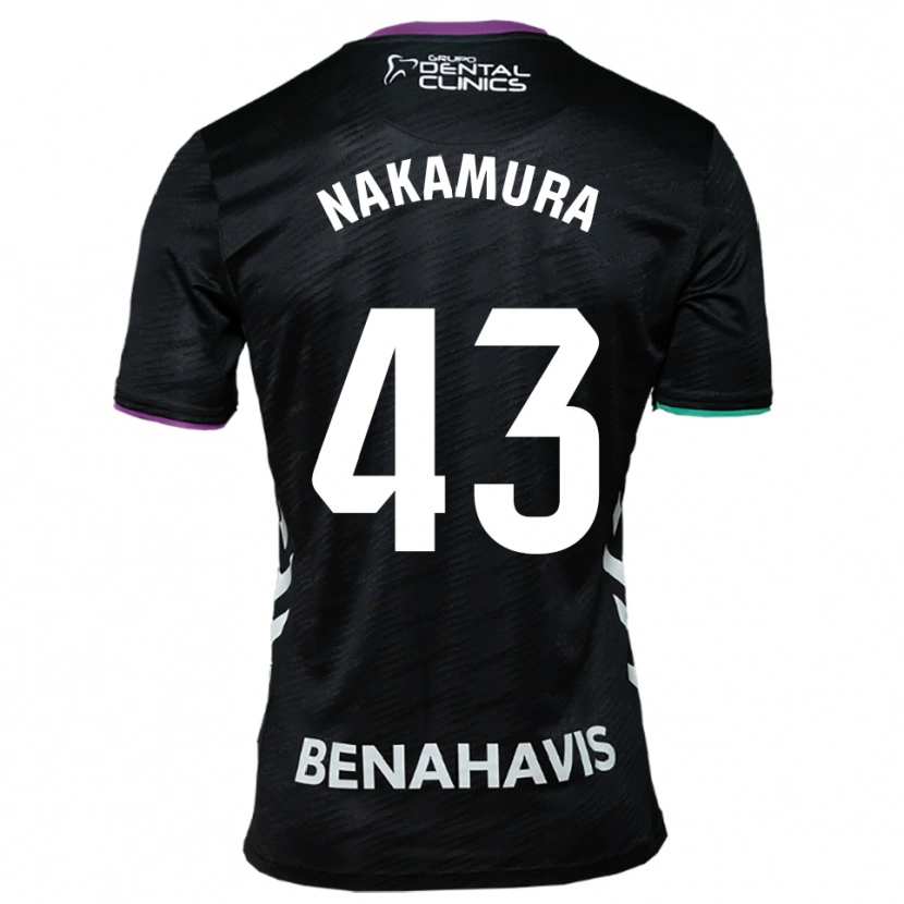 Danxen Kinder Mare Nakamura #43 Schwarz Lila Grün Auswärtstrikot Trikot 2025/26 T-Shirt