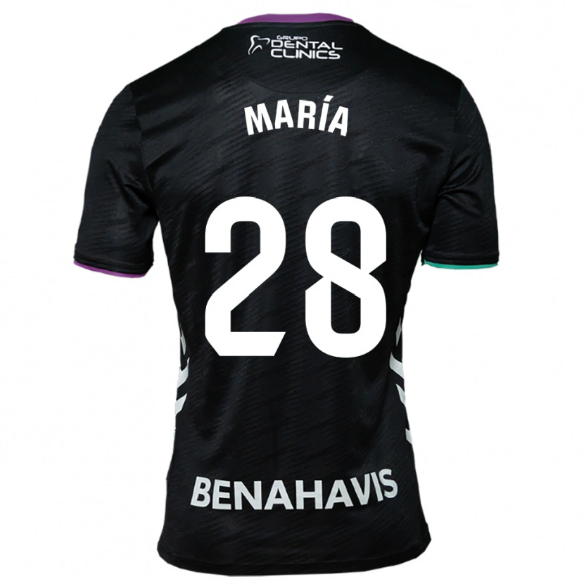 Danxen Kinder María Albacete Pato #28 Schwarz Lila Grün Auswärtstrikot Trikot 2025/26 T-Shirt