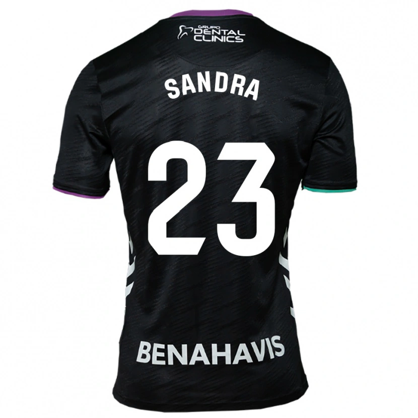 Danxen Kinder Sandra #23 Schwarz Lila Grün Auswärtstrikot Trikot 2025/26 T-Shirt