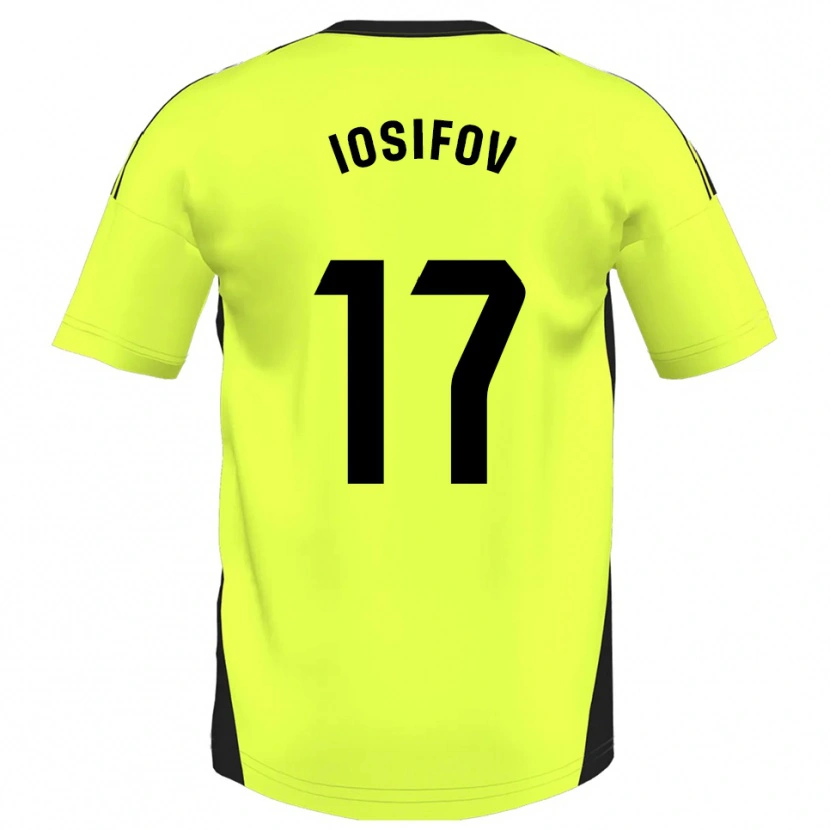 Danxen Kinder Nikita Iosifov #17 Fluoreszierendes Gelb Auswärtstrikot Trikot 2025/26 T-Shirt
