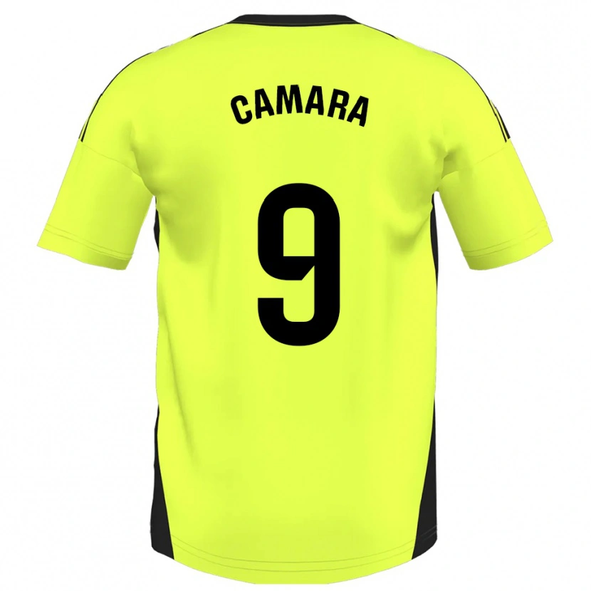 Danxen Kinder Aaron Cámara #9 Fluoreszierendes Gelb Auswärtstrikot Trikot 2025/26 T-Shirt
