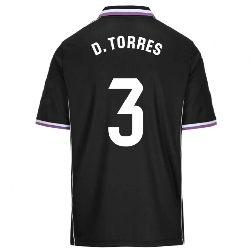 Danxen Kinder David Torres #3 Lila Schwarz Auswärtstrikot Trikot 2025/26 T-Shirt