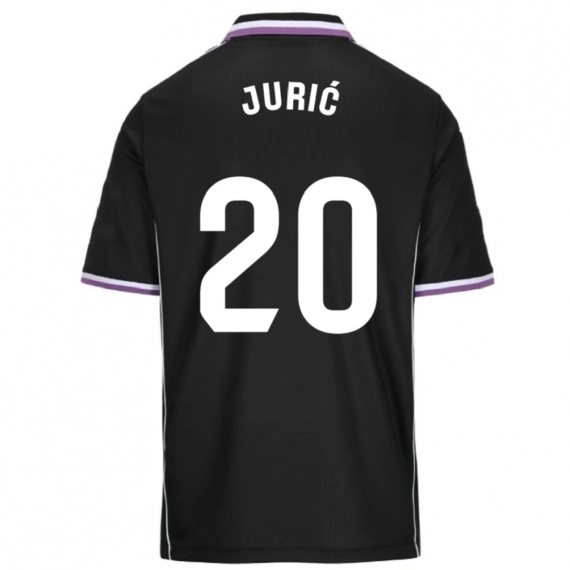 Danxen Kinder Stanko Juric #20 Lila Schwarz Auswärtstrikot Trikot 2025/26 T-Shirt