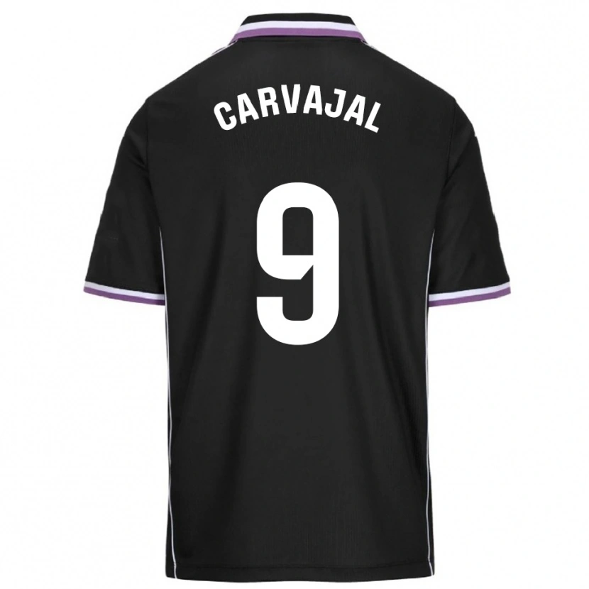 Danxen Kinder Ángel Carvajal #9 Lila Schwarz Auswärtstrikot Trikot 2025/26 T-Shirt