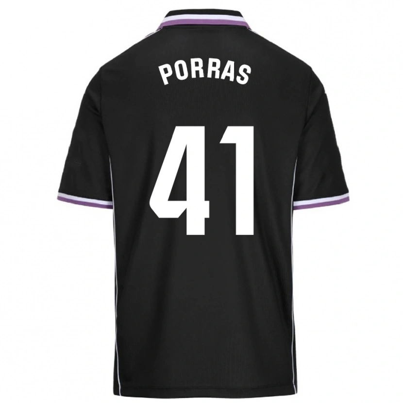Danxen Kinder César Porras #41 Lila Schwarz Auswärtstrikot Trikot 2025/26 T-Shirt