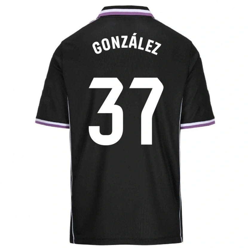 Danxen Kinder Raúl González #37 Lila Schwarz Auswärtstrikot Trikot 2025/26 T-Shirt