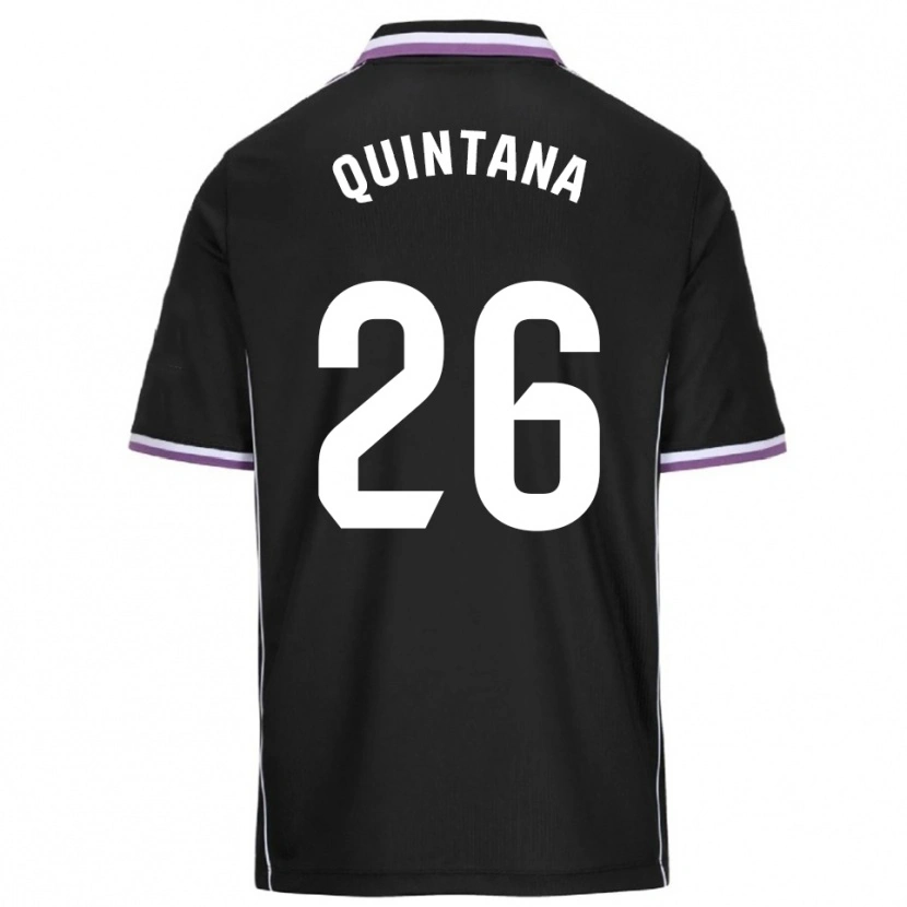 Danxen Kinder Alberto Quintana #26 Lila Schwarz Auswärtstrikot Trikot 2025/26 T-Shirt