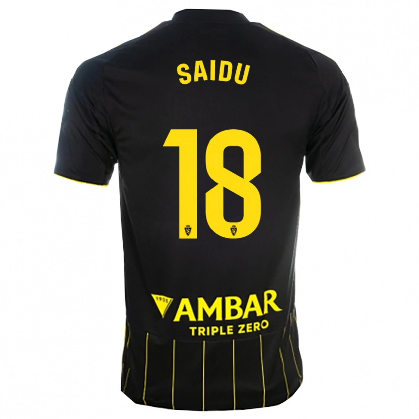 Danxen Kinder Yussif Saidu #18 Schwarz Gelb Auswärtstrikot Trikot 2025/26 T-Shirt