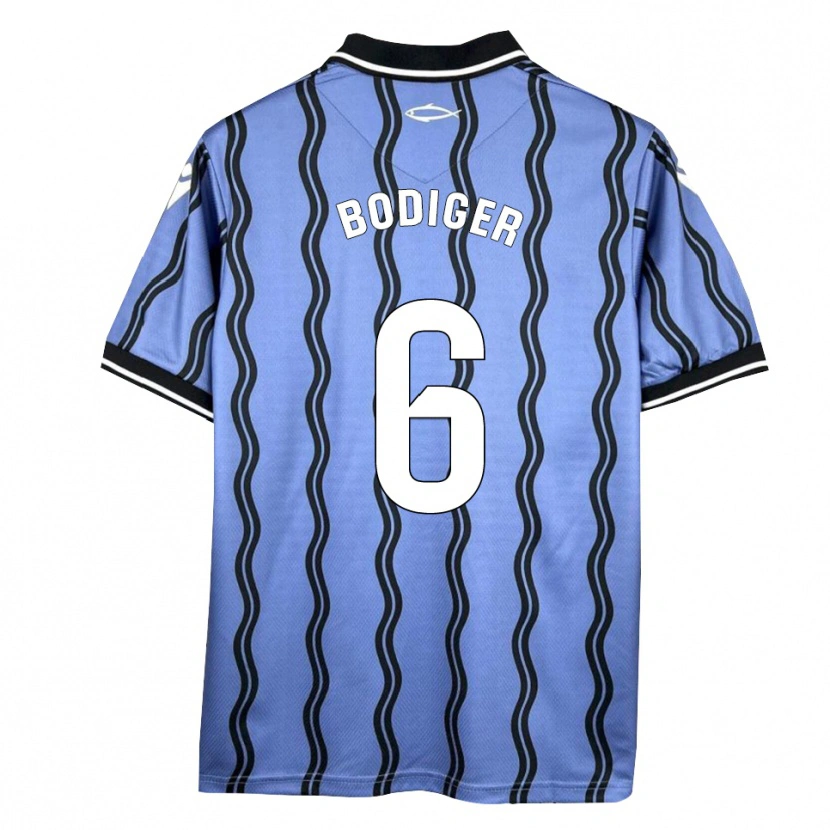 Danxen Kinder Yann Bodiger #6 Dunkelblau Schwarz Auswärtstrikot Trikot 2025/26 T-Shirt