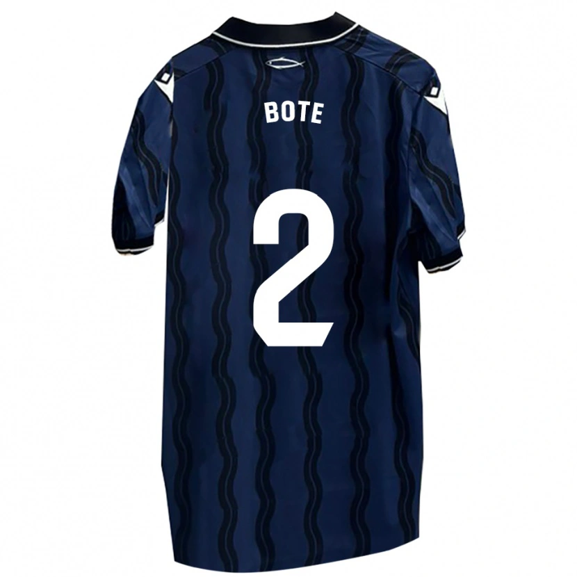 Danxen Kinder Jorge Bote #2 Dunkelblau Schwarz Auswärtstrikot Trikot 2025/26 T-Shirt