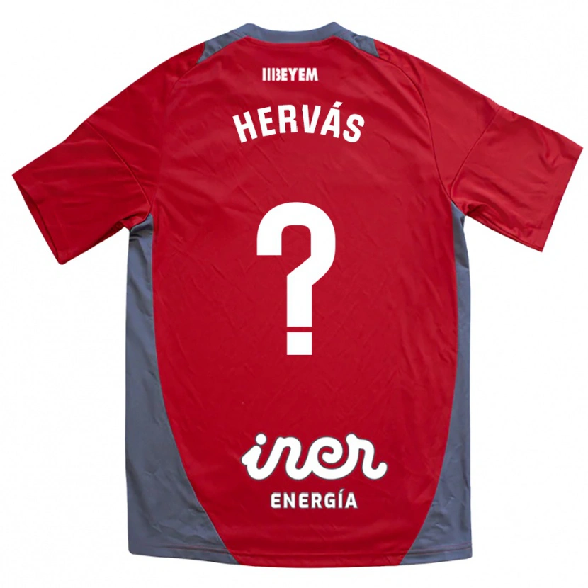 Danxen Kinder Mario Hervás #0 Rot Grau Auswärtstrikot Trikot 2025/26 T-Shirt