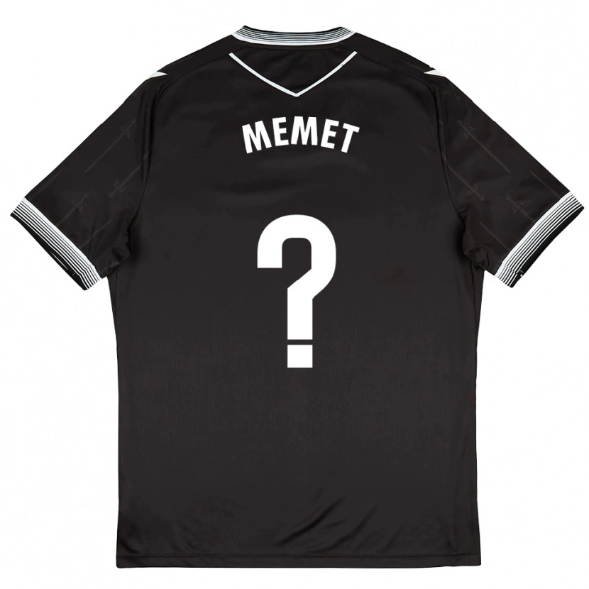 Danxen Kinder Pablo Memet #0 Schwarz Weiß Auswärtstrikot Trikot 2025/26 T-Shirt