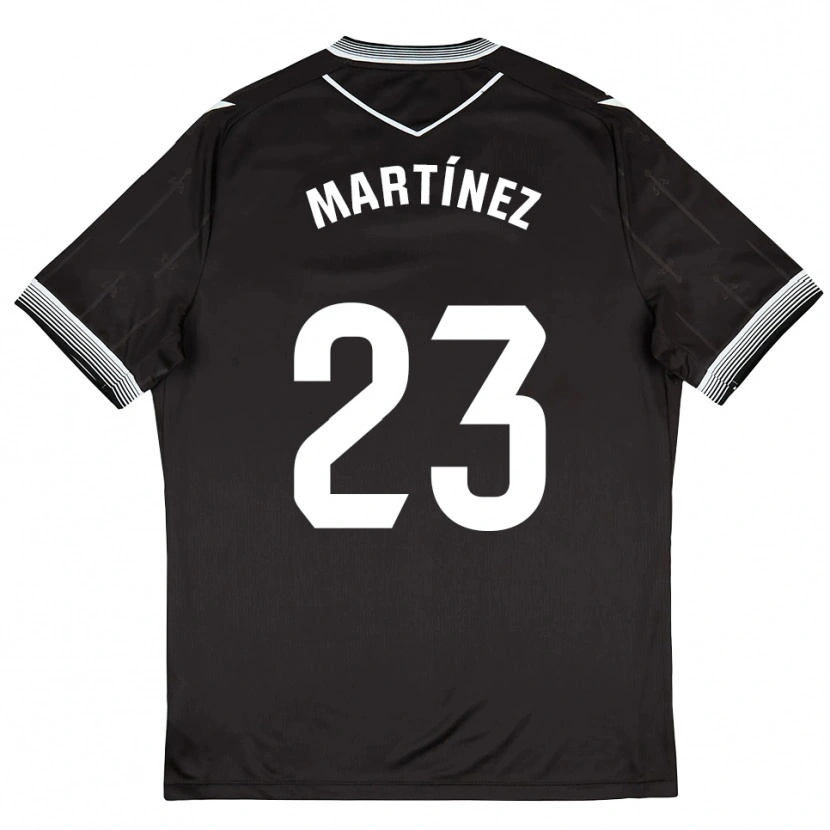 Danxen Kinder Jan Martínez #23 Schwarz Weiß Auswärtstrikot Trikot 2025/26 T-Shirt