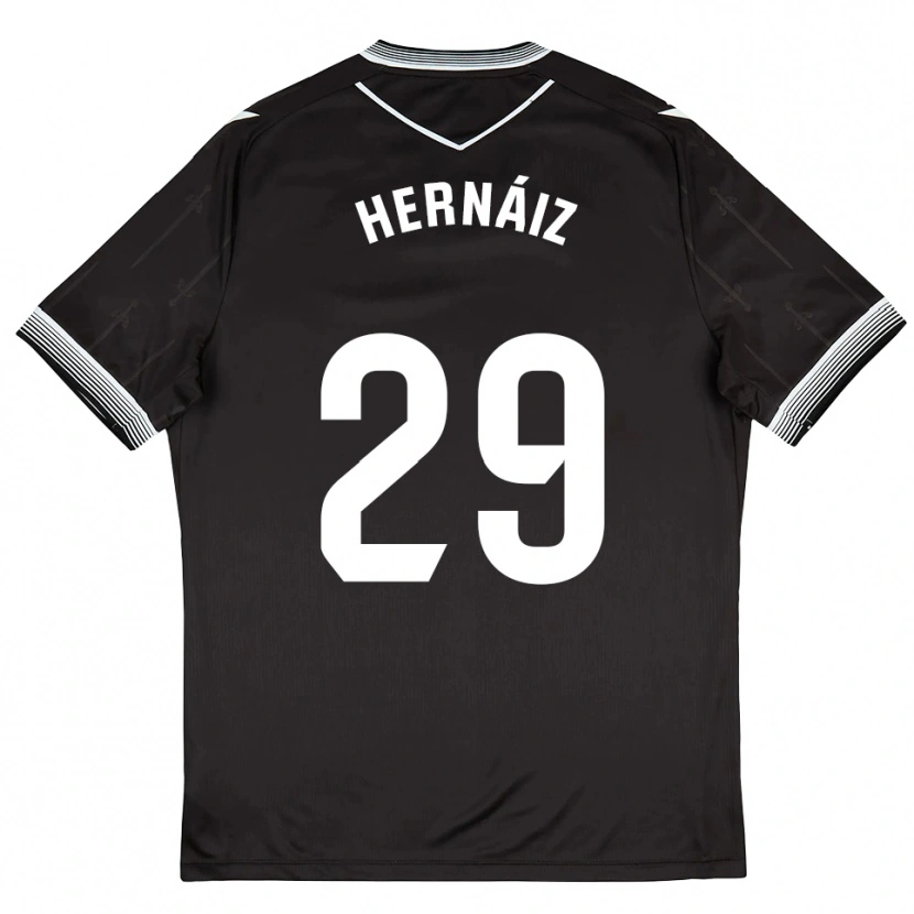 Danxen Kinder David Hernáiz #29 Schwarz Weiß Auswärtstrikot Trikot 2025/26 T-Shirt