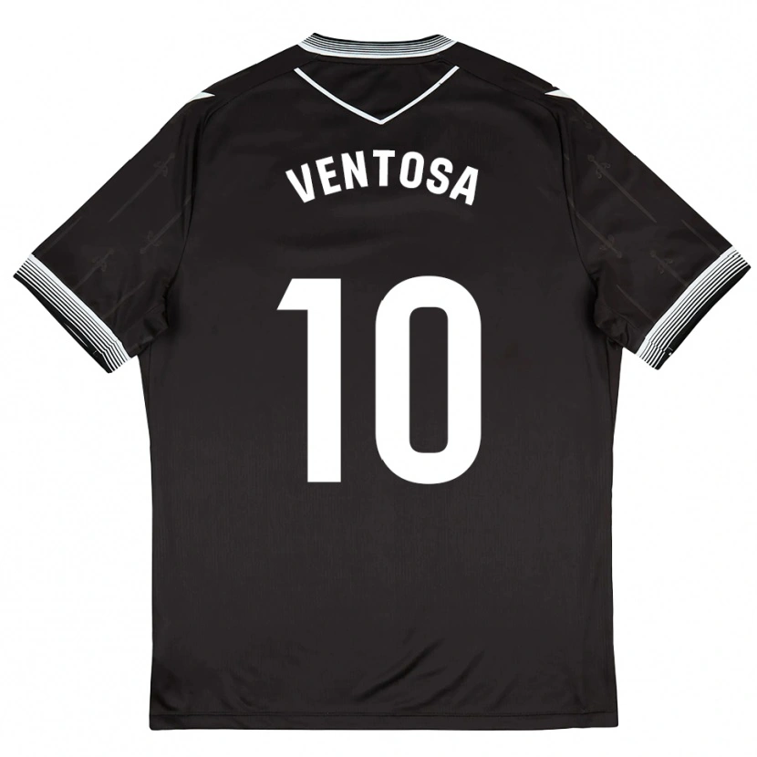 Danxen Kinder Ethan Ventosa #10 Schwarz Weiß Auswärtstrikot Trikot 2025/26 T-Shirt