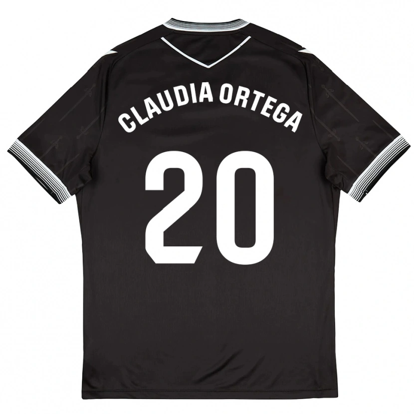 Danxen Kinder Claudia Ortega #20 Schwarz Weiß Auswärtstrikot Trikot 2025/26 T-Shirt