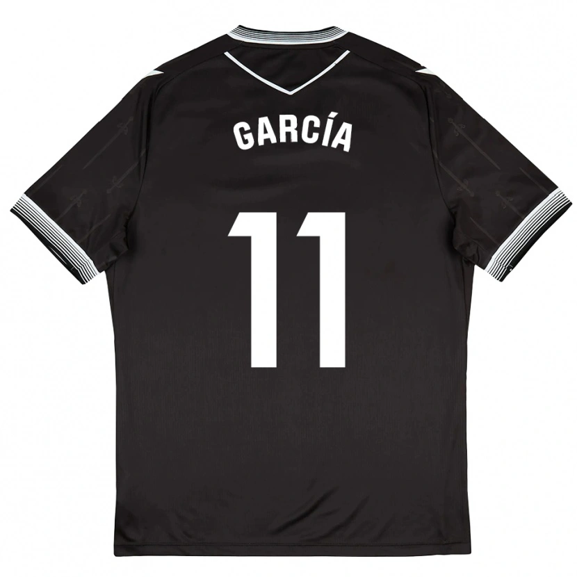 Danxen Kinder Fermín García #11 Schwarz Weiß Auswärtstrikot Trikot 2025/26 T-Shirt