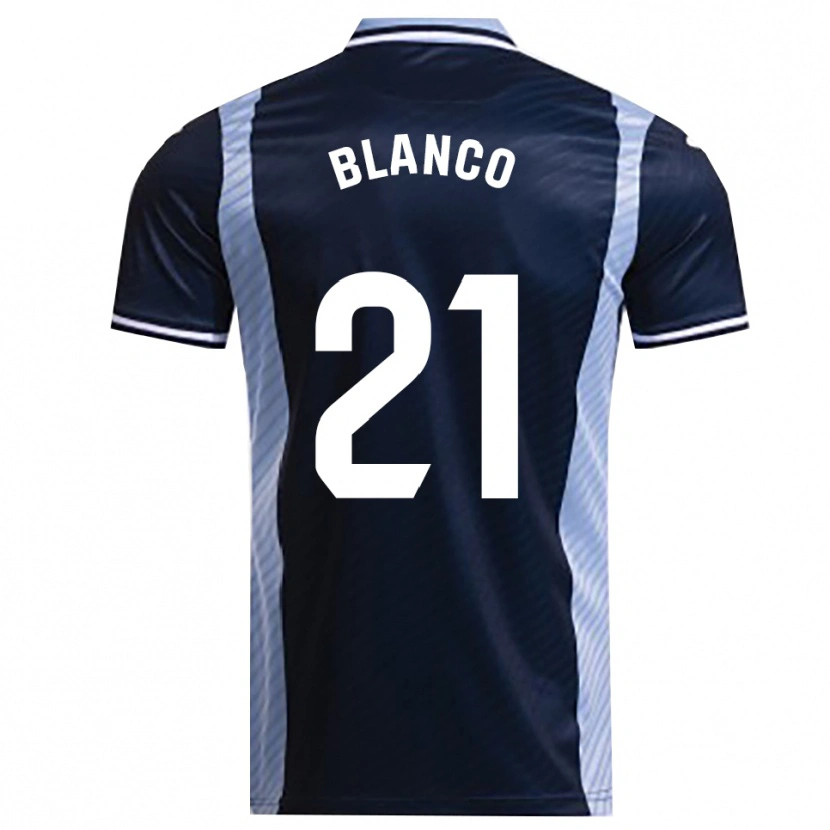 Danxen Kinder Víctor Blanco #21 Marine Himmelblau Auswärtstrikot Trikot 2025/26 T-Shirt