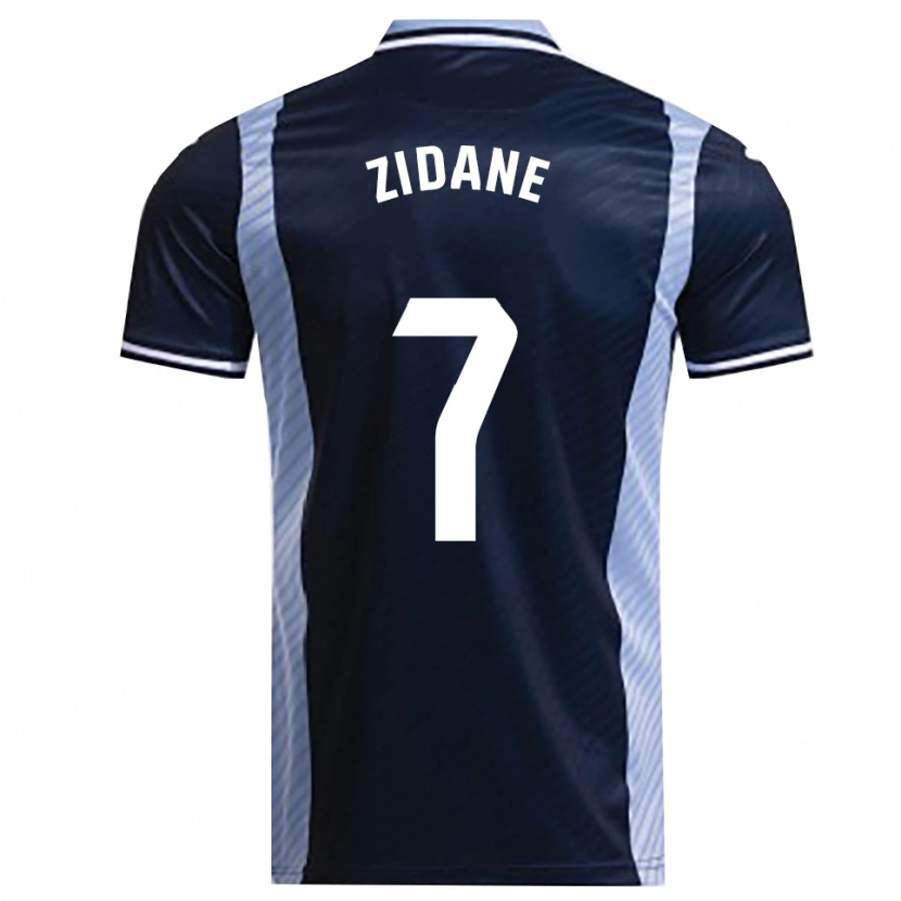 Danxen Kinder Théo Zidane #7 Marine Himmelblau Auswärtstrikot Trikot 2025/26 T-Shirt