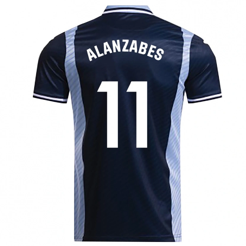 Danxen Kinder Marta Alanzabes León #11 Marine Himmelblau Auswärtstrikot Trikot 2025/26 T-Shirt