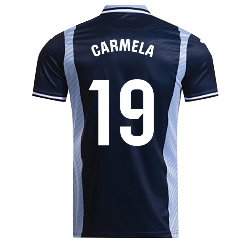 Danxen Kinder Carmen Ligero Fernández #19 Marine Himmelblau Auswärtstrikot Trikot 2025/26 T-Shirt