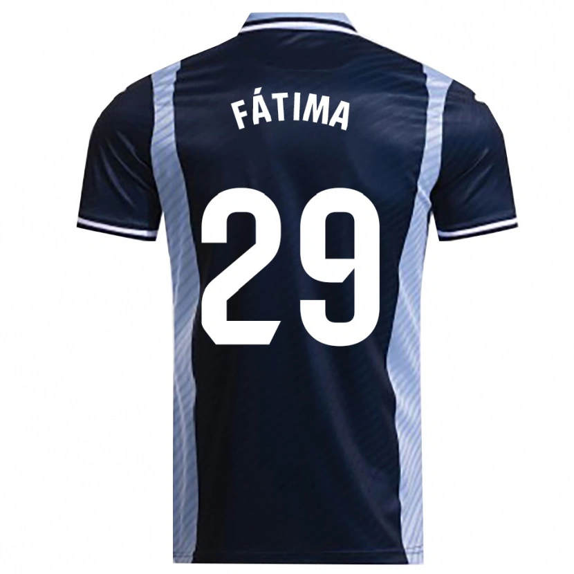 Danxen Kinder Fátima Muñoz Marín #29 Marine Himmelblau Auswärtstrikot Trikot 2025/26 T-Shirt
