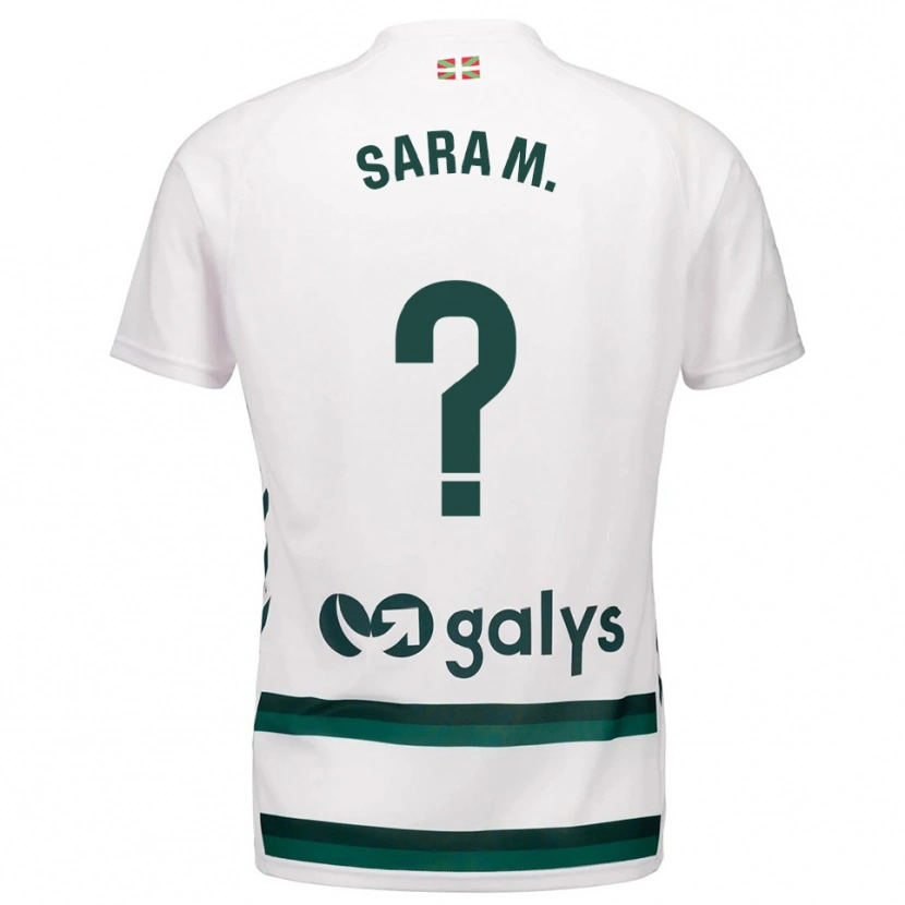 Danxen Kinder Sara Martin Diaz #0 Weiß Grün Auswärtstrikot Trikot 2025/26 T-Shirt
