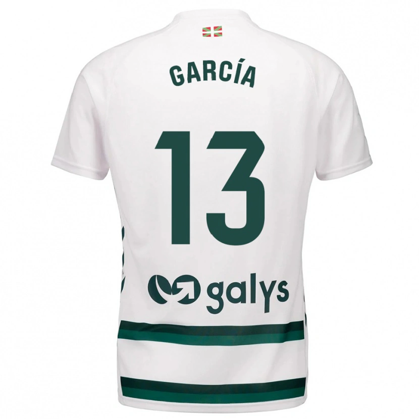 Danxen Kinder Jon García #13 Weiß Grün Auswärtstrikot Trikot 2025/26 T-Shirt
