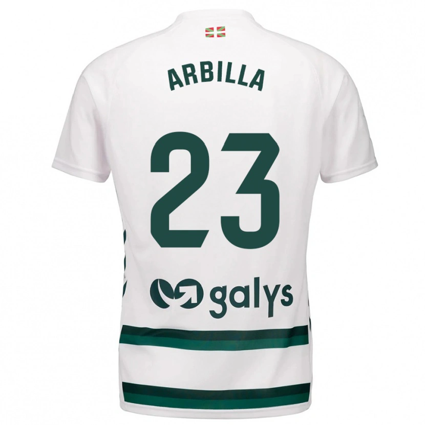 Danxen Kinder Anaitz Arbilla #23 Weiß Grün Auswärtstrikot Trikot 2025/26 T-Shirt