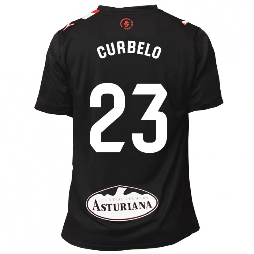 Danxen Kinder Eric Curbelo #23 Schwarz Weiß Auswärtstrikot Trikot 2025/26 T-Shirt
