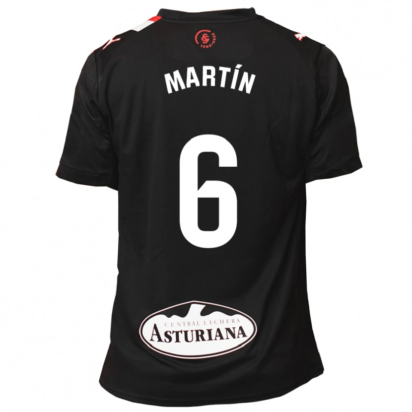 Danxen Kinder Nacho Martín #6 Schwarz Weiß Auswärtstrikot Trikot 2025/26 T-Shirt