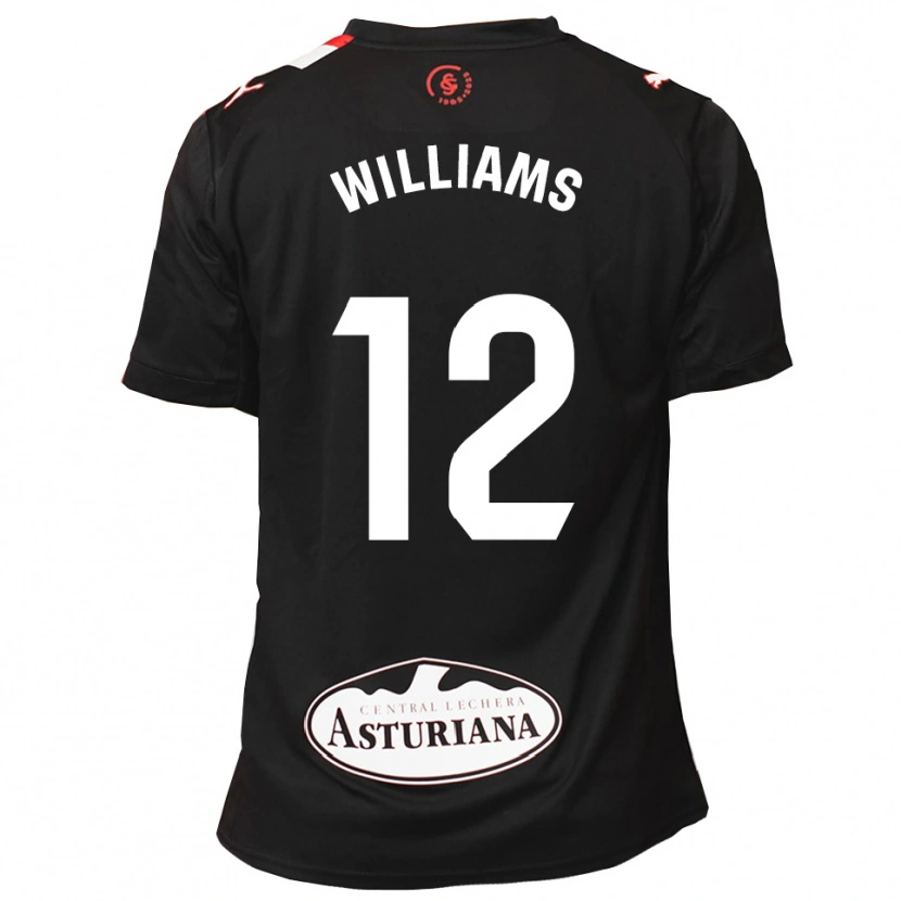 Danxen Kinder Aaron Williams #12 Schwarz Weiß Auswärtstrikot Trikot 2025/26 T-Shirt