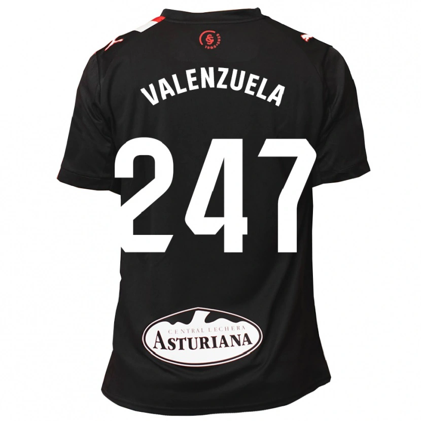 Danxen Kinder Sebastián Valenzuela #247 Schwarz Weiß Auswärtstrikot Trikot 2025/26 T-Shirt
