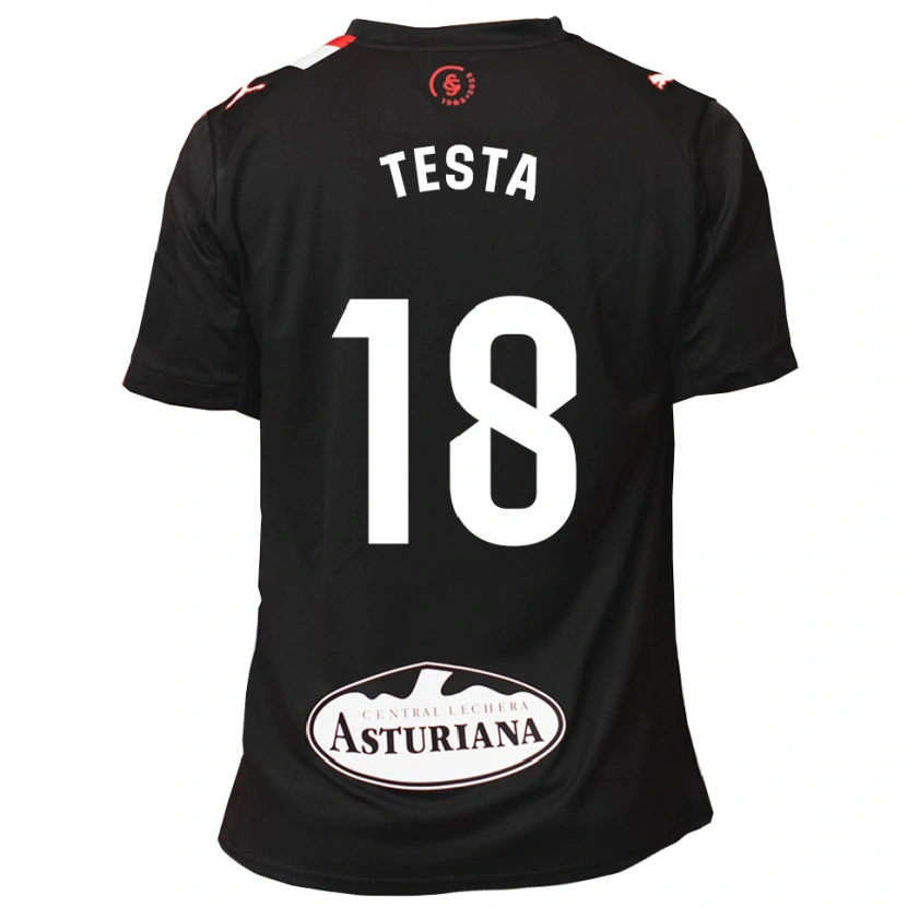 Danxen Kinder Laura Testa Roca #18 Schwarz Weiß Auswärtstrikot Trikot 2025/26 T-Shirt