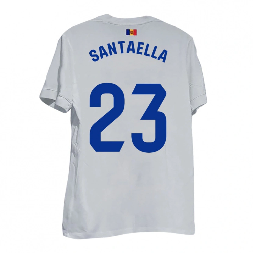 Danxen Kinder Yedid Santaella #23 Weiß Blau Gelb Auswärtstrikot Trikot 2025/26 T-Shirt