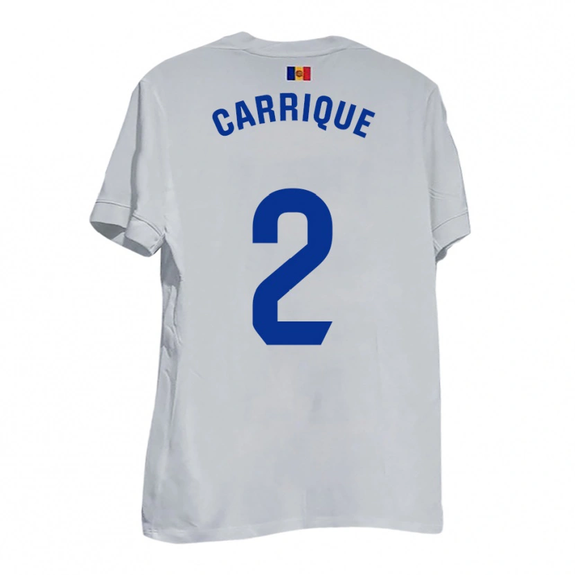 Danxen Kinder Thomas Carrique #2 Weiß Blau Gelb Auswärtstrikot Trikot 2025/26 T-Shirt