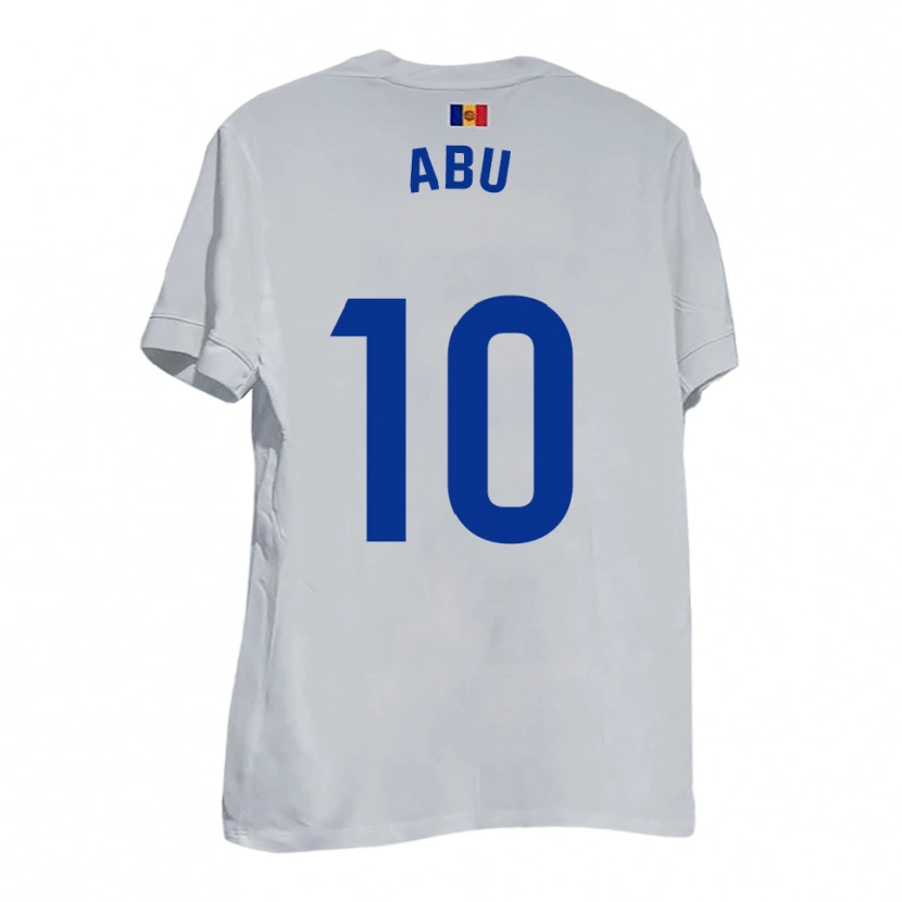 Danxen Kinder Abu #10 Weiß Blau Gelb Auswärtstrikot Trikot 2025/26 T-Shirt