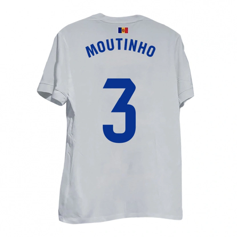 Danxen Kinder Joel Moutinho #3 Weiß Blau Gelb Auswärtstrikot Trikot 2025/26 T-Shirt