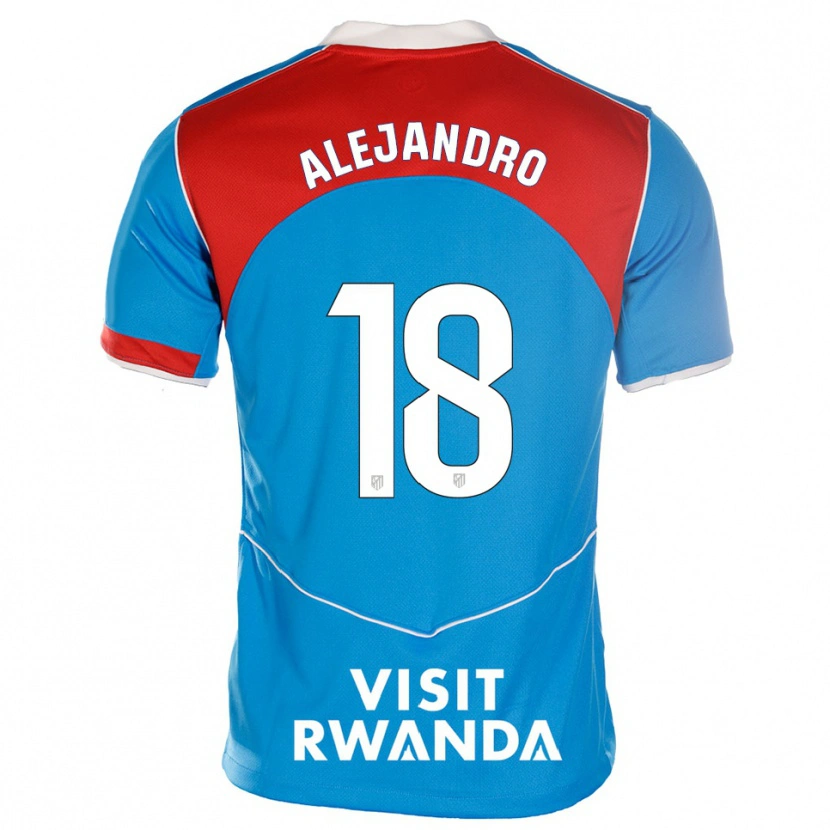 Danxen Kinder Alejandro López #18 Blau Weiß Ausweichtrikot Trikot 2025/26 T-Shirt