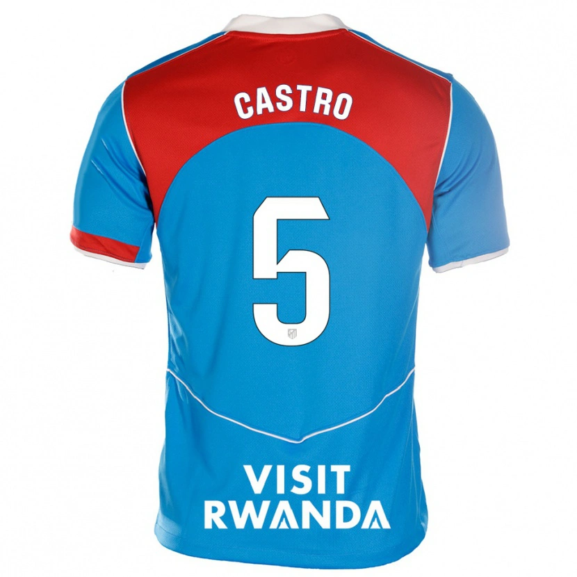 Danxen Kinder Oscar Castro #5 Blau Weiß Ausweichtrikot Trikot 2025/26 T-Shirt