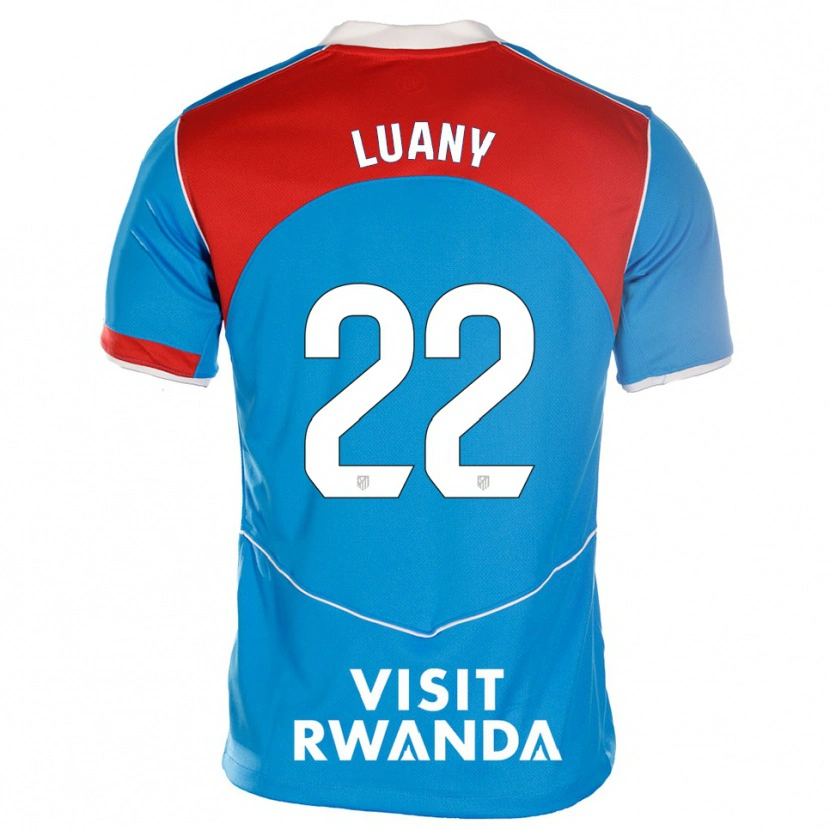 Danxen Kinder Luany Vitória Da Silva Rosa #22 Blau Weiß Ausweichtrikot Trikot 2025/26 T-Shirt