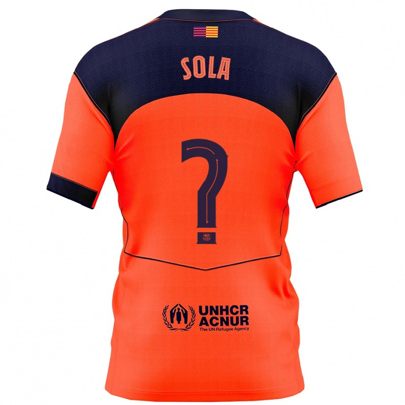 Danxen Kinder Arnau Sola #0 Orange Marine Ausweichtrikot Trikot 2025/26 T-Shirt
