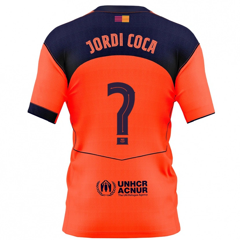 Danxen Kinder Jordi Coca #0 Orange Marine Ausweichtrikot Trikot 2025/26 T-Shirt