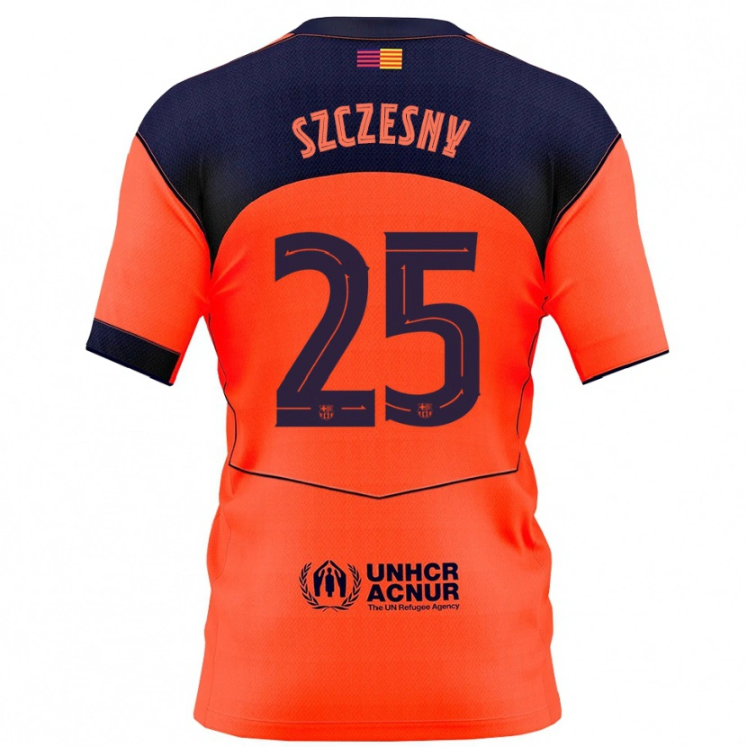 Danxen Kinder Wojciech Szczesny #25 Orange Marine Ausweichtrikot Trikot 2025/26 T-Shirt
