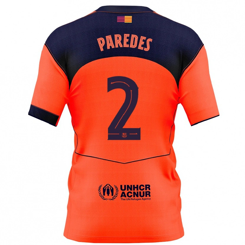 Danxen Kinder Irene Paredes #2 Orange Marine Ausweichtrikot Trikot 2025/26 T-Shirt