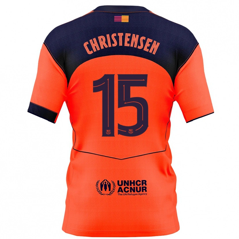 Danxen Kinder Andreas Christensen #15 Orange Marine Ausweichtrikot Trikot 2025/26 T-Shirt