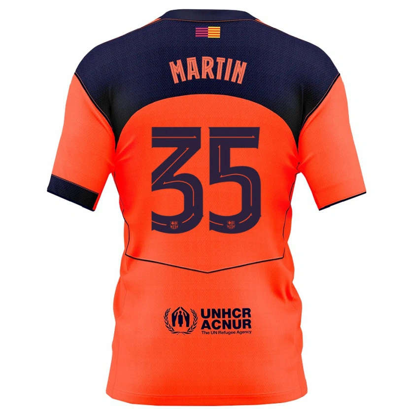 Danxen Kinder Gerard Martín #35 Orange Marine Ausweichtrikot Trikot 2025/26 T-Shirt