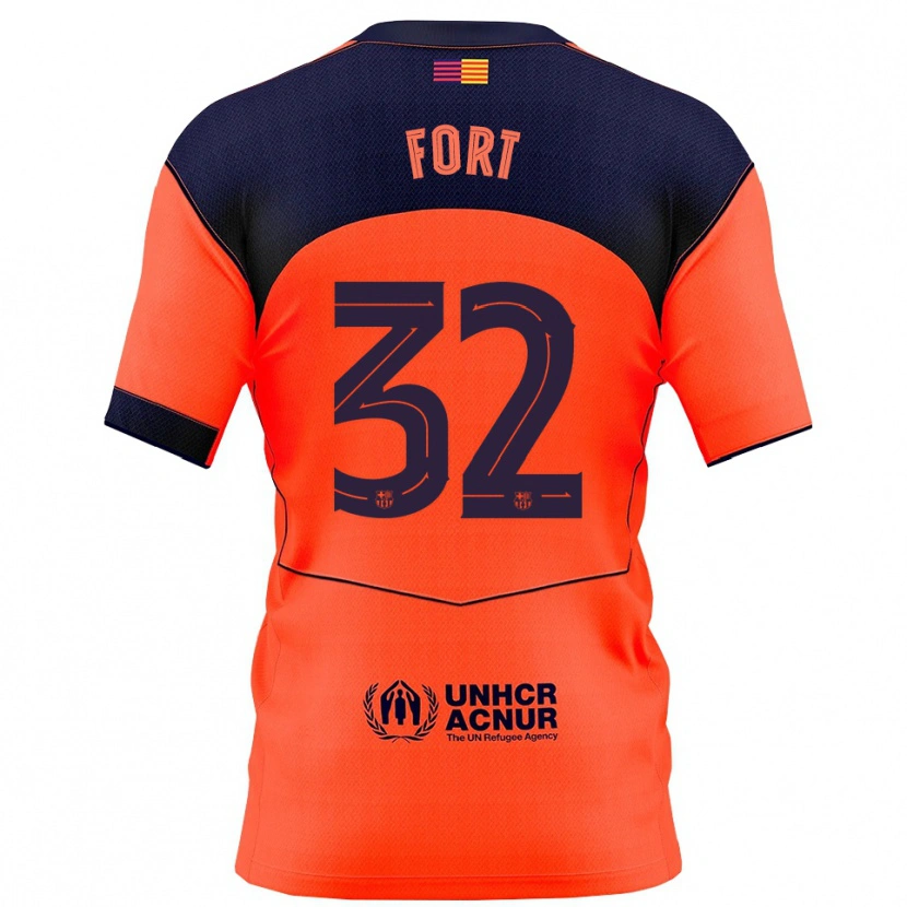 Danxen Kinder Héctor Fort #32 Orange Marine Ausweichtrikot Trikot 2025/26 T-Shirt