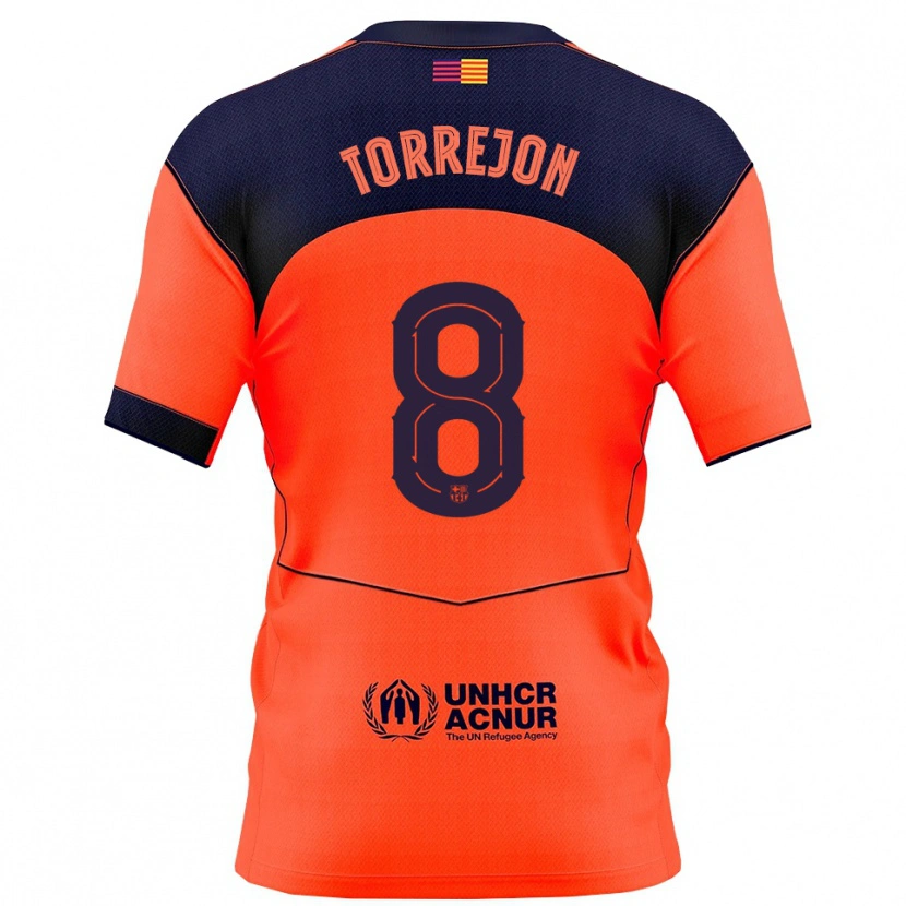 Danxen Kinder Marta Torrejon #8 Orange Marine Ausweichtrikot Trikot 2025/26 T-Shirt